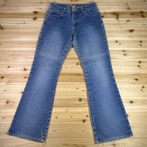 Paris Blues Experience Jeans Womens 9 Mid Rise Boot Cut Denim Blue Jeans